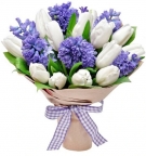 White Tulips & Hyacinths - 4 sizes