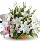 Flower Basket "Teddy's True Love"