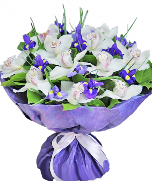 Орхидеи на синем