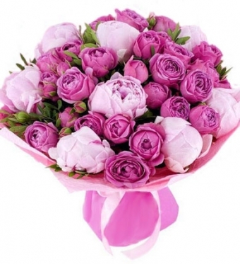 Розы и пионы - 4 размера