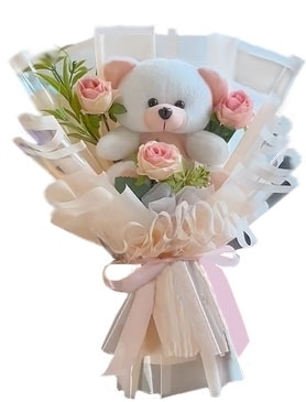 Cuteness in Peach Bouquet