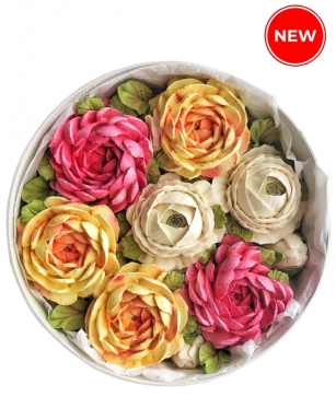 Півонії із зефіру в боксі, 3 розміри