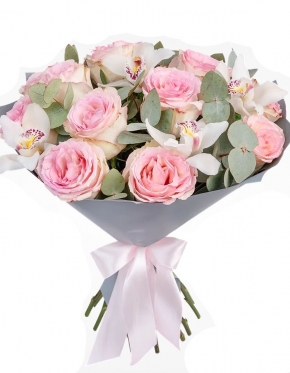 Orchids & Pink Roses. 7 sizes