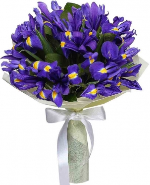 Blue Sky - Irises bouquet, 5 options, from